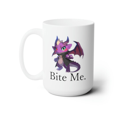 Bite Me (Mythical Mayhem - Halloween/Vampire) - 15oz Mug
