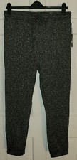 BROOKLYN CLOTH gray Black Heather Marled Poly Stretch Jogger Sweatpants L NWT
