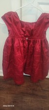 Gymboree Girls Size 5T Solid Red Dress w/ Pleating Holiday Traditions Christmas