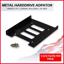 Lot 1-100 2.5" SSD to 3.5" Bay Hard Drive HDD Mounting Dock Tray Bracket Adapter