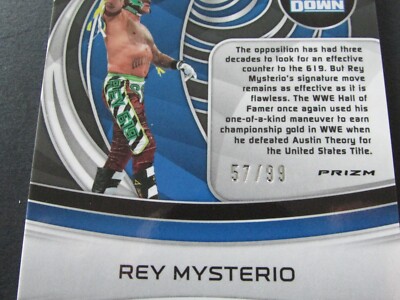 2023 WWE Chronicles Spectra #387 Rey Mysterio Blue Parallel 57/99