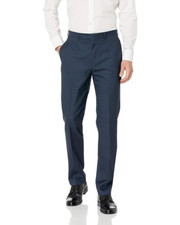 Calvin Klein Mens Slim Fit Dress Pant Men's Clothing Navy 33W X 32L,