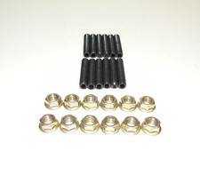 Small Block Ford Sbf 289 302 2 Long Black Oxide Grade 8 Header Studs 16pcs New