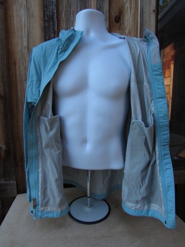 LL Bean Damen Windbreaker packbar Nylonschale mit Kapuze blau groß - Bild 5 von 7