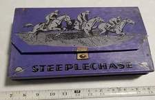 Vintage Steeplechase Horse Racing Eagle Pencil Co 9126F Pencil Box Very Rare