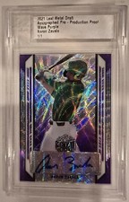 2021 Leaf Metal Draft Proof Wave Purple Aaron Zavala Autograph RC 1/1 Auto