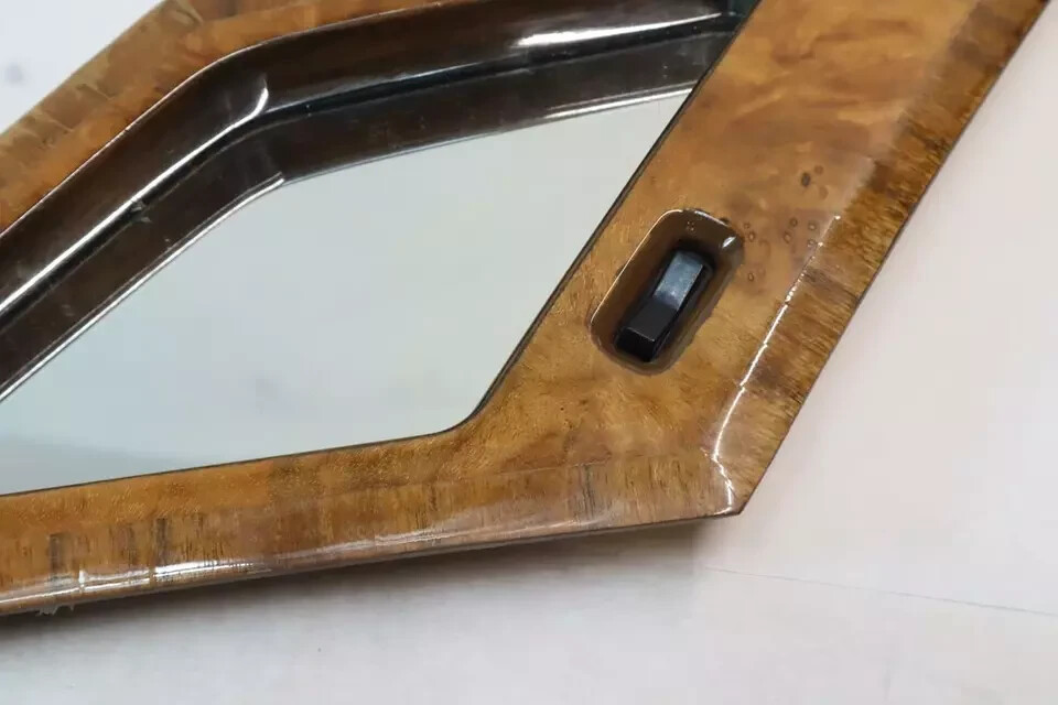 91 Bentley Turbo R Rear Left Side Interior Quarter Panel Mirror Wood Trim OEM