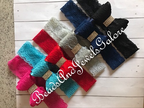 Baby headband toddler headband lace headband rhinestone bow headband photo prop - 第 12/12 張圖片