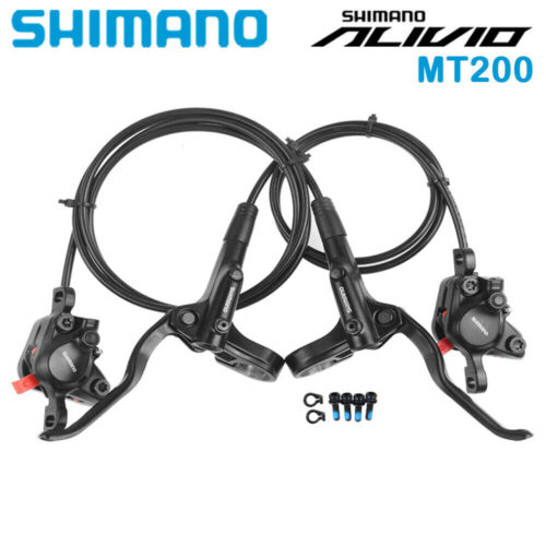 Shimano BL BR MT200 Hydraulic Disc Brake Set MTB Bicycle Brake Front Rear Black - Afbeelding 1 van 20