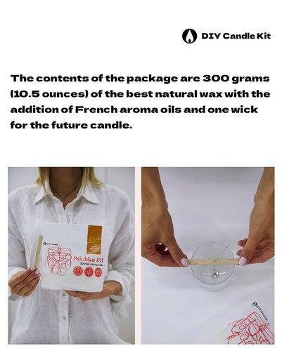 DIY Candle Making Kit | Flowers, Eastern Notes & Powder | Natural Soy Wax - Picture 8 of 15