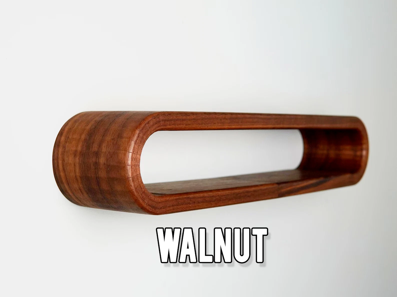 Curved Floating Shelves Decor 12"inch Bent Wood Shelves Solid Walnut Wood Shelf