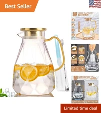 Versatile 2.2L Glass Pitcher with Lid – Ideal for Family Gatherings and Gifts