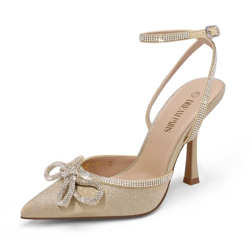 Traumpaar Damen Hochzeitspumps Stilettos hoher Absatz spitze Zehenpartie Pumps Schuhe - Bild 14 von 25