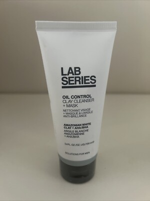 Lab Series Oil Control Clay Cleanser & Mask - White Clay - 3.4 oz / 100 ml New
