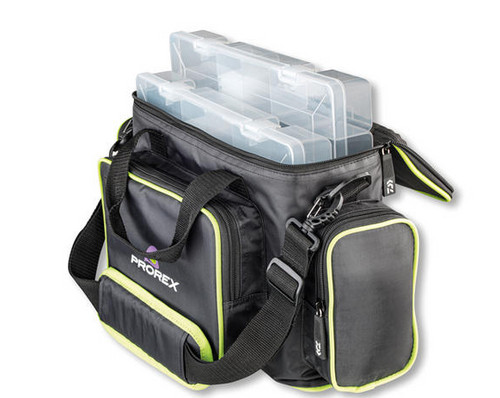 Daiwa Prorex Tackle Box Bag M Mit 2 Boxen Angeltasche Tackletasche Spinntasche-image