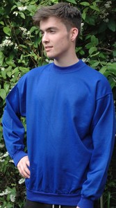 Plain-Royal-Sweatshirt-Sweater-Jumper-Top-Casual-Work-Leisure-Sport-Made-in-UK