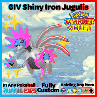 IRON JUGULIS  SHINY  or Normal 6IV Paradox VGC 23 - Pokemon SCARLET and VIOLET