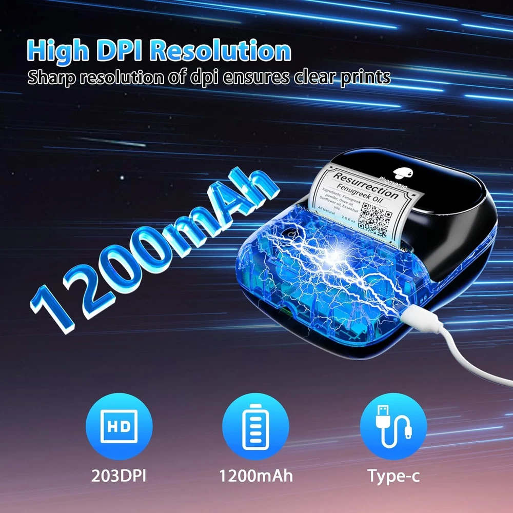 Bluetooth Label Maker M108 for Small Business Shipping Address Stickers