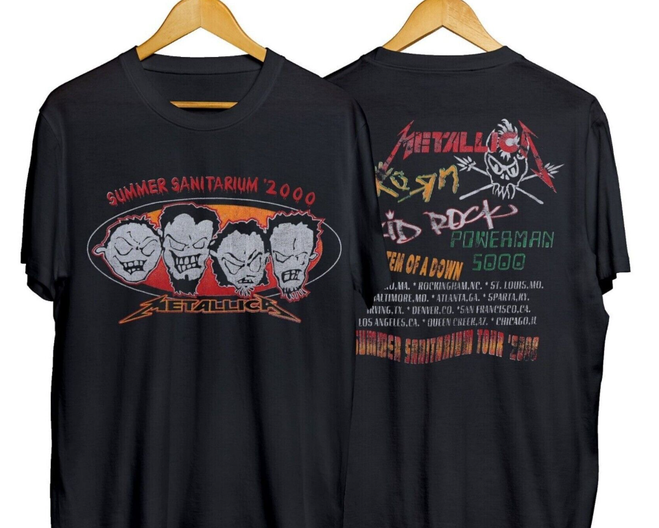 2000 Metallica Summer Sanitarium Tour Vintage Concert Tee