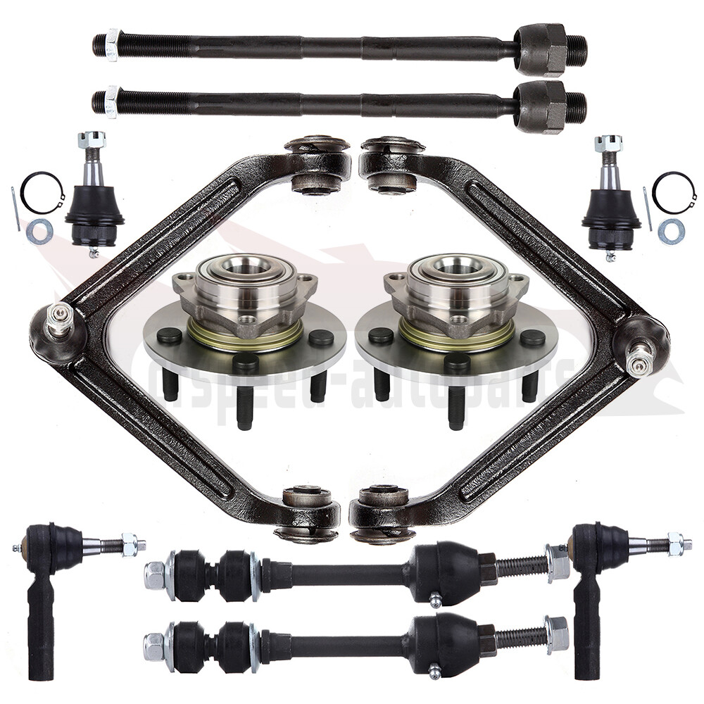 12PCS Front Control Arm Sway Bar End Wheel Bearing Hub Kit for 02-05 Dodge Ram 1500