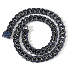 Hip Hop Bracelet Necklace A9320 12mm Black Mi...