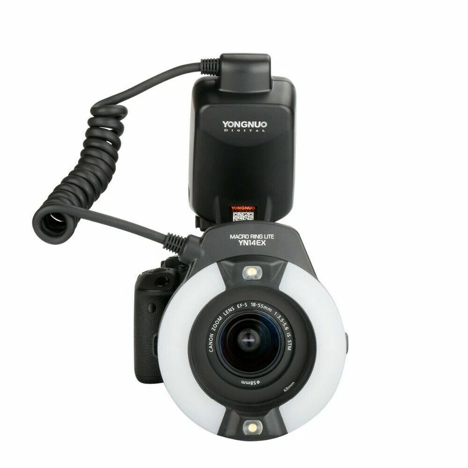 YONGNUO YN-14EX TTL Macro Ring LED Flash Light + Adapter Rings for Canon Cameras - Image 2 of 4