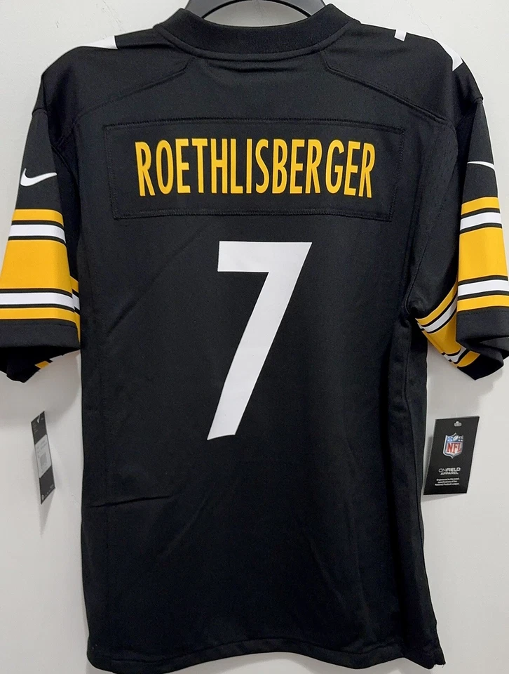 Camiseta Nike OnField Pittsburg Steelers Ben Roethlisberger #7 NFL niño talla L nueva con etiquetas Foto 2 de 2