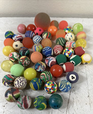 Vintage Super Balls Bouncy Rubber Ball Lot- 55 Various Colors-Sizes