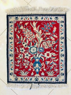 Vintage Beautiful Per sian wool Oriental Hand knotted wall hanging date 1979