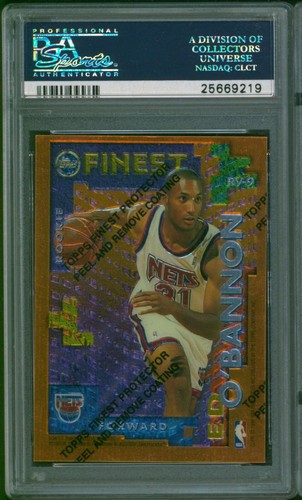 1995-96 Topps Finest Veteran/Rookie ARMON GILLIAM ED O'BANNON #RV-9 PSA 10 Pop 1 - Picture 2 of 2
