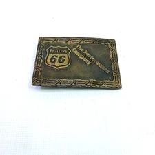 Vtg Phillips 66 The Performance Co Belt Buckle Arrow Productions Tulsa, Ok.