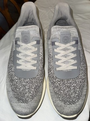 Peter Millar Hyperlight Apollo Gray Ivory Knit Slip On Shoes Sneakers Mens 11