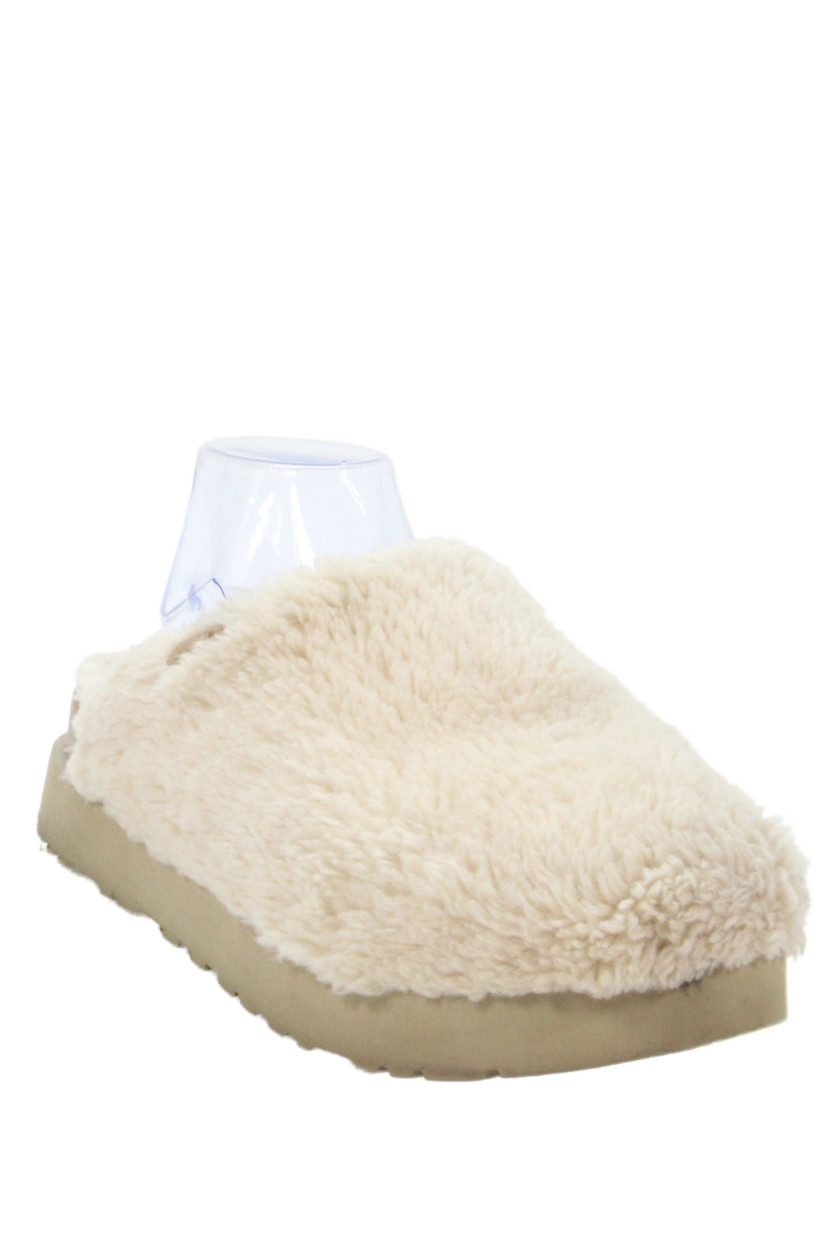 Ugg Womens Faux Fur Round Toe Slide On Clogs Beige Size 9Free Shipping in US $100+ Orders | $6.95 Orders Below