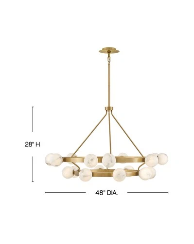 Fredrick Ramond FR41905 Selene 18 Light 48"W Ring Chandelier - Brass - Picture 8 of 8