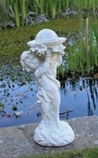 Solar Powered Garden Ornament Cherub Fairy Angel Resin Figurine DS5711 - ELM WH