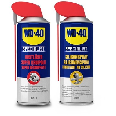 SPECIALIST 1x 400 ml SILIKONSPRAY + 1x 400 ml ROSTLÖSER FAHRRAD WD-40 