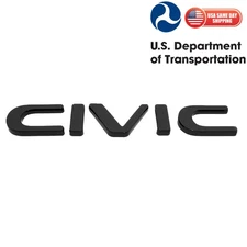 Trunk Lid Letter Emblem For Honda Civic LX 2006-2025 Car Name Sport Black Badge