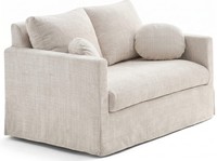 Beiges 2-Sitzer-Sofa Stoffsofa Stilvolle Sofas FüR Das Wohnzimmer PolstermöBel