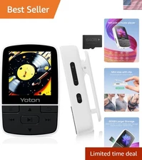 Mini HiFi MP3 Player with 64GB Storage, Bluetooth 5.2 & Sports Clip for Jogging