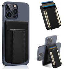 for MagSafe Wallet, Magnetic Wallet with Adjustable Stand  Money Clip for iP...