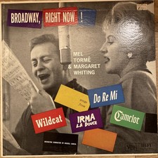 Mel Torme & Margaret Whiting - Broadway, Right Now ! - LP on Vinyl - Verve