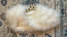 VTG Marabou Feather Fur Shrug Shawl Bride Wedding Party Cape