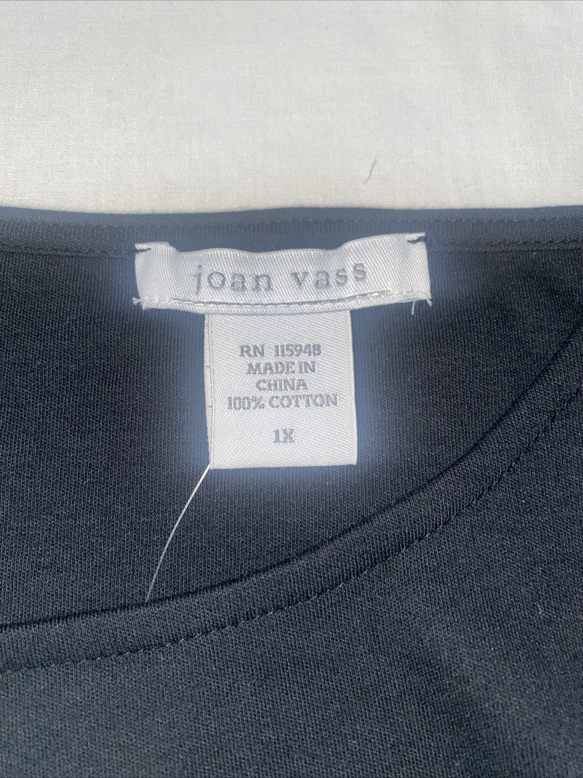 Joan Vass Black Sequins Tiger Tunic Size 1X NWT MSRP $270