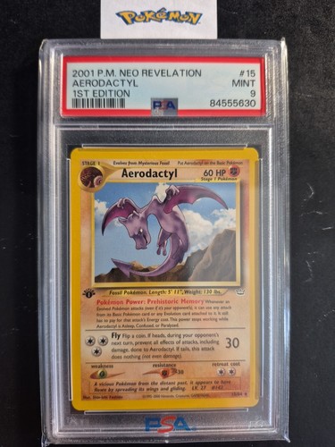 Aerodactyl (1st Edition) graded PSA 9 for sale on eBay