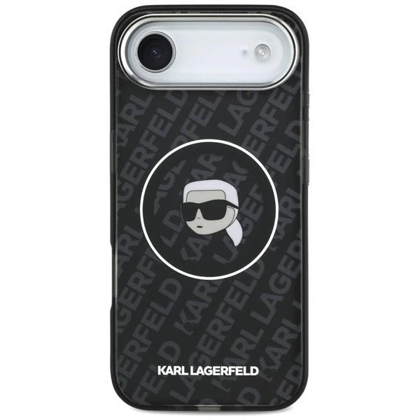 Custodia Karl Lagerfeld Magsafe IPHONE 17 Air Plastica Nero Trasparente Logo - Immagine 3 di 4
