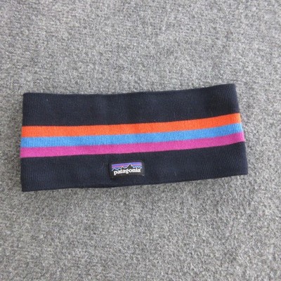 Patagonia Headband Womens One Size Blue Stripe Knit Fleece Ear Warmer Winter