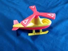 Vintage 1972 Fisher Price Little People Play Family Airport Helicopter