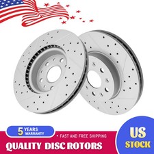 Front Drilled Brake Disc Rotors for Cadillac CTS CT5 Chevy Camaro 2016 - 2022