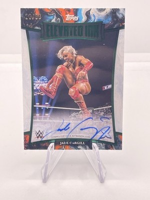 2025 Topps WWE Exalted Jade Cargill Elevated Ink Green /50 Auto