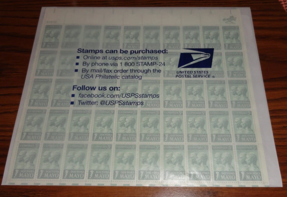 US SC# 1251 5c Doctors William & Charles Mayo USPS STAMP SHEET OF 50 MNH 1964 - Image 3 of 3
